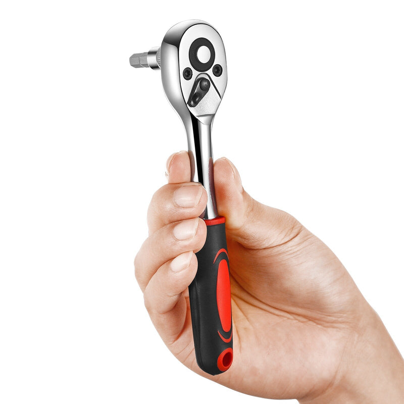 Kit de Ferramentas - 46 Peças c/ Maleta, Chave Catraca, Soquetes e Acessórios para Reparos Profissionais e Domésticos!